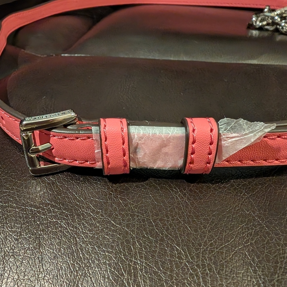 LAST CHANCE NWOT Michael Kors Cora Mini Zip Pouchette Pink Crossbody Bag - Picture 7 of 11